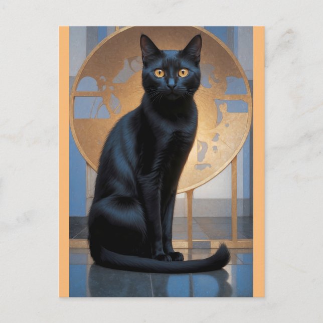 Kunstkatze Postkarte (Vorderseite)