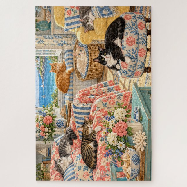 Kunstkatzen 1000-Teile-Puzzle (Vertikal)