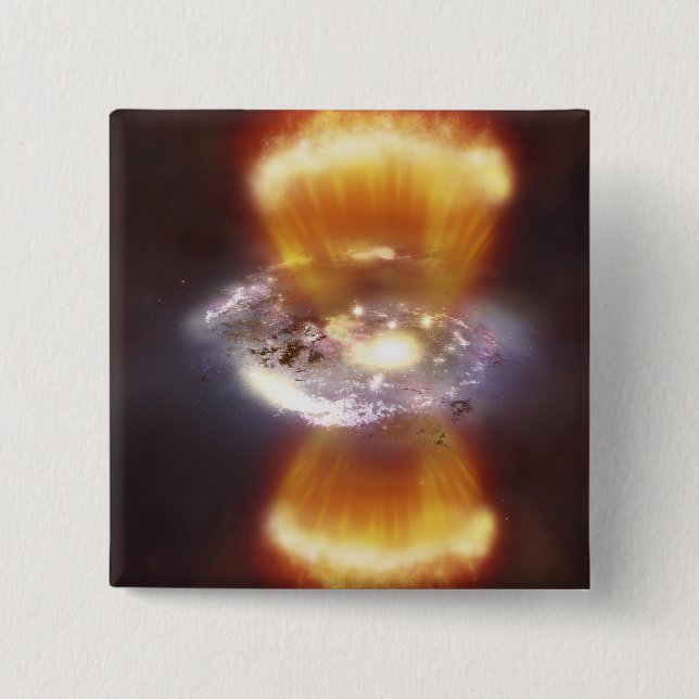 Kunstkonzept einer Galaxie Button (Vorderseite)