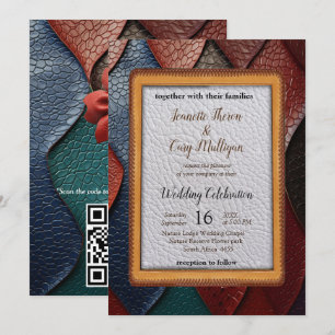 Kunstleder Textur Kunst Designs Einladung