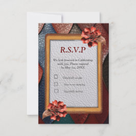 Kunstleder Textur Kunst Designs RSVP Karte