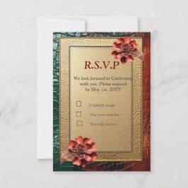 Kunstleder Textur Kunst Designs RSVP Karte