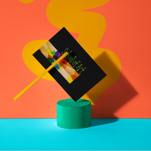 Kunstlehrer - farbenfrohe Bleistiftkarte Visitenkarte (Perfect for business)