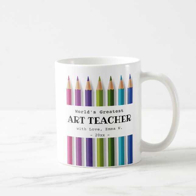 Kunstlehrer Geschenkidee personalisiert Kaffeetasse (Rechts)
