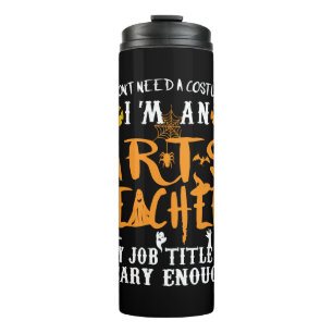 Kunstlehrer Halloween lustiges Kostüm Thermosbecher
