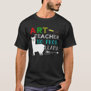 Kunstlehrer kein Pro-Llama erster Tag zurück in de T-Shirt