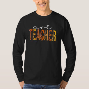 Kunstlehrer Leopard Squad Cute Fall Herbst Dankfes T-Shirt