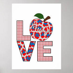 Kunstlehrer liebt Lehren Poster