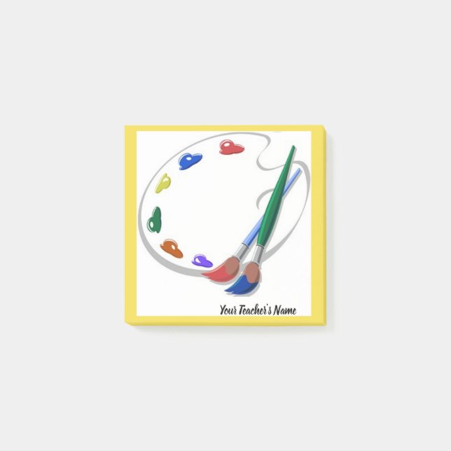 Kunstlehrer-Memo, Palette Post-it, Geschenk für Le Post-it Klebezettel (Vorderseite)