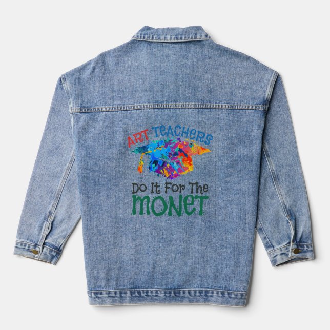 Kunstlehrer tun es für den Monet Art Teacher Jeansjacke (Rückseite)