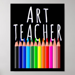 Kunstlehrer zurück zu Geschenk kreativer Künstler Poster