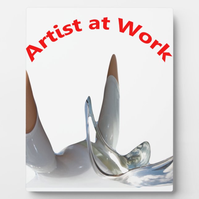 Künstler am Arbeitsplatz Fotoplatte (Vorderseite)