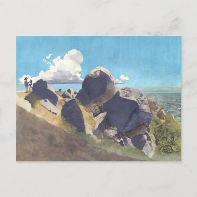 Künstler an der kalifornischen Küste Postkarte (Vorderseite)