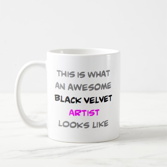Künstler aus schwarzem Samt, phantastisch Kaffeetasse (Links)