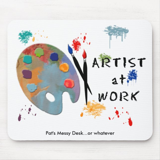 Künstler bei der Arbeit Mousepad (Vorne)
