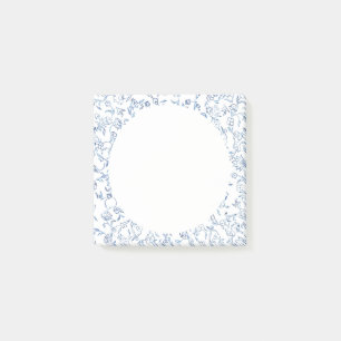 Künstler blau winziges Spalier Blumen Post-it Klebezettel