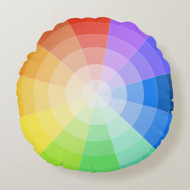Künstler Colorwheel Rundes Kissen (Vorderseite)