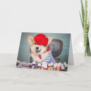 Künstler Corgi Blankokarte Karte