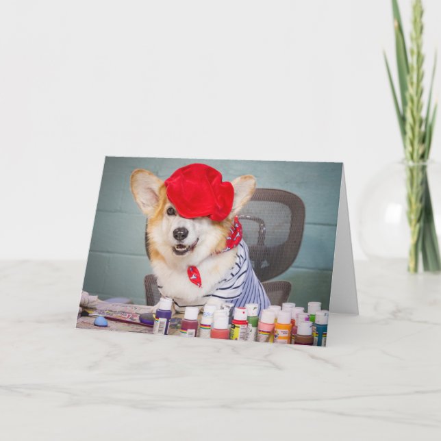 Künstler Corgi Blankokarte Karte (Vorderseite)