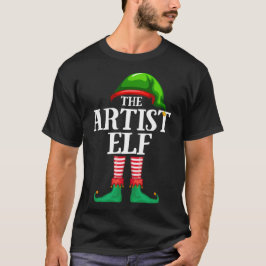 Künstler Elf Matching Familie Weihnachts-Party Paj T-Shirt