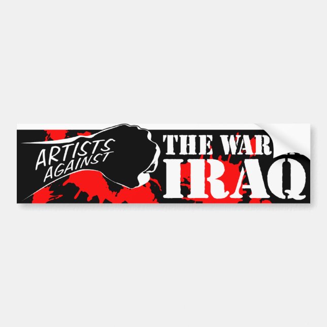 Künstler gegen den Krieg im Irak Autoaufkleber (Vorne)