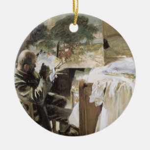 Künstler in seinem Atelier von John Singer Sargent Keramikornament