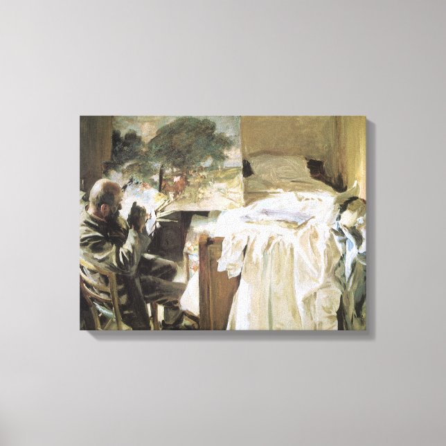 Künstler in Seinem Studio von John Singer Sargent Leinwanddruck (Vorderseite)