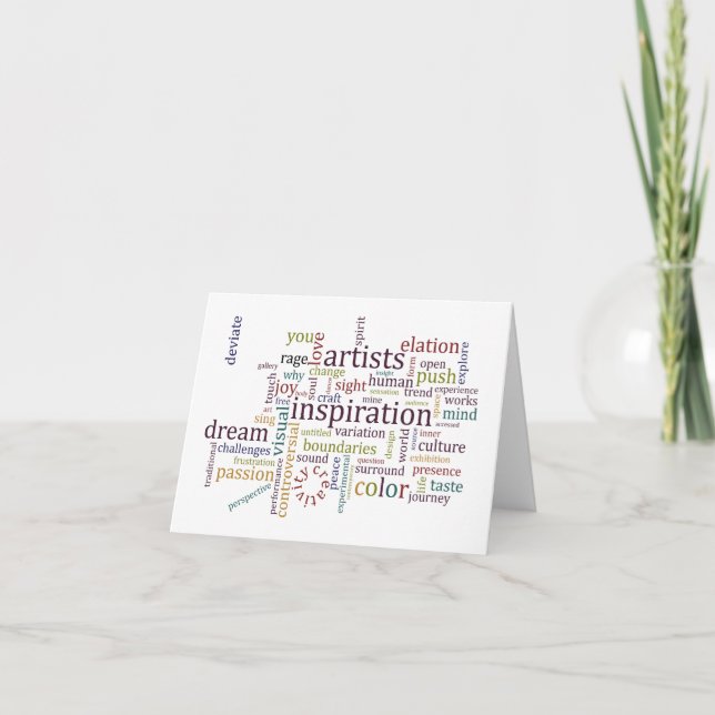 Künstler-Inspirations-Anmerkungs-Karte Karte (Vorderseite)