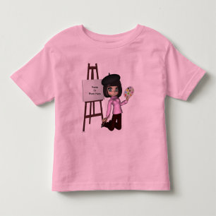 Künstler-Mädchen-Gestell-Shirt Kleinkind T-shirt