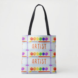 Künstler-Maler-Farben-Paletten-Bürsten-Muster Tasche