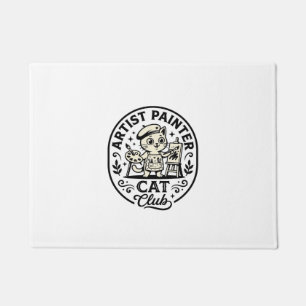 Künstler Maler Katze Lustige Katze Grafik - Künstl Fußmatte