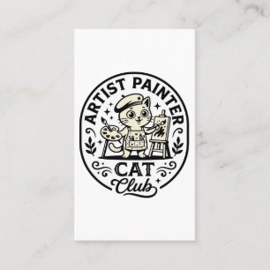Künstler Maler Katze Lustige Katze Grafik - Künstl Visitenkarte