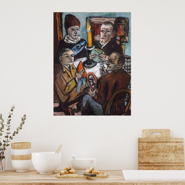 Künstler mit Gemüse | Max Beckmann | Poster (Küche)