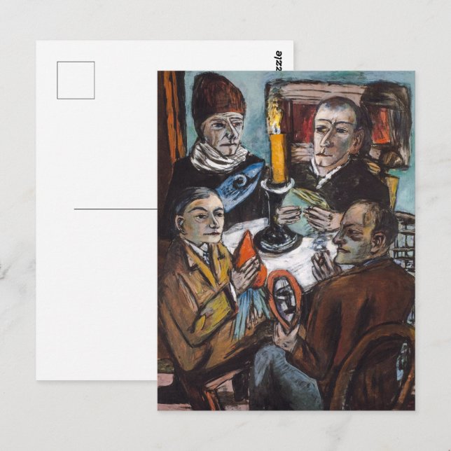 Künstler mit Gemüse | Max Beckmann | Postkarte (Vorne/Hinten)