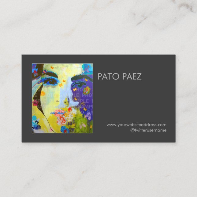 Künstler oder Fotograf Fotografie Black Foto Visitenkarte (Vorderseite)