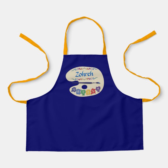 Künstler Palette Kids Painting Smock Schürze (Vorderseite)