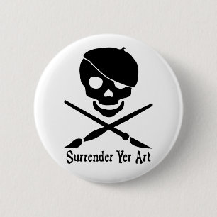 Künstler-Piraten-Knopf Button