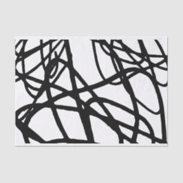Künstler Schwarz-weiße große Scribble Muster Textu Seidenpapier