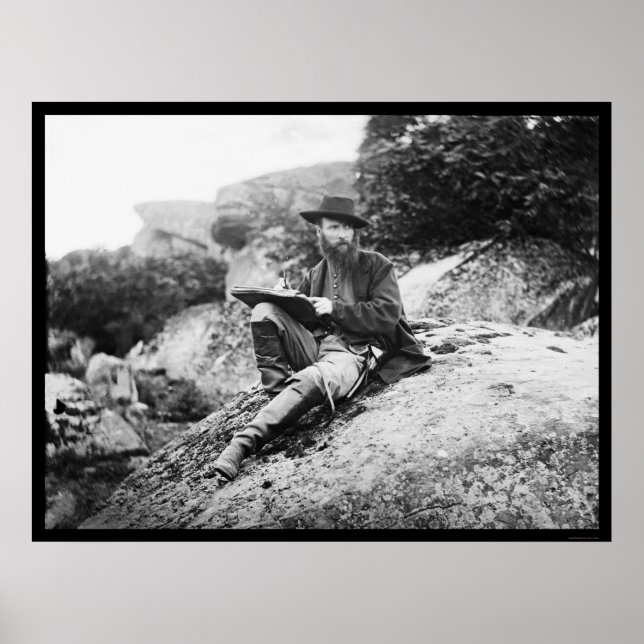 Künstler skizzieren das Schlachtfeld von Gettysbur Poster (Vorne)