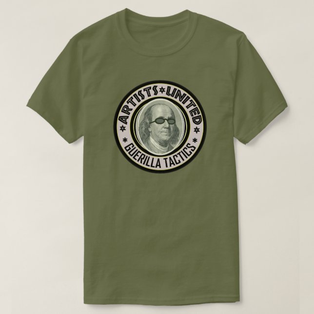 Künstler vereinigten Guerilla-Taktiken T-Shirt (Design vorne)