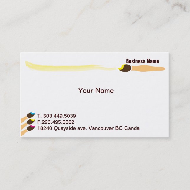 Künstler Visitenkarte (Vorderseite)