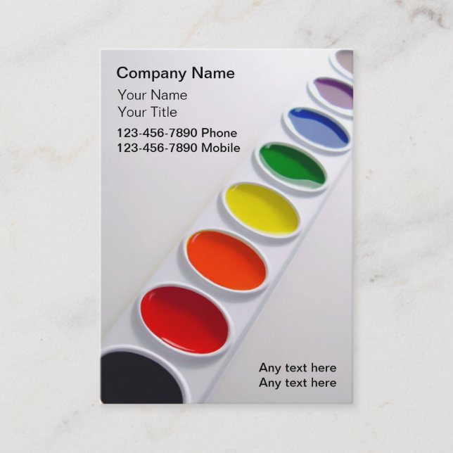 Künstler-Visitenkarten Visitenkarte (Vorderseite)