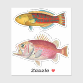 Künstlerimpression Tropischer Fisch Illustration V Aufkleber