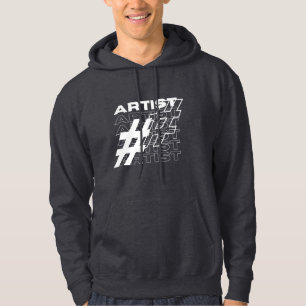 Künstlerin Hashtag Typografie Hoodie