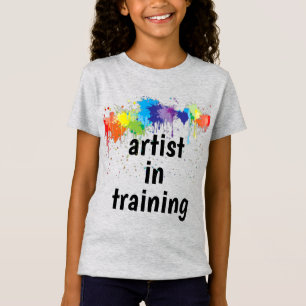Künstlerin in Ausbildung, mit/mit gefleckter Farbe T-Shirt