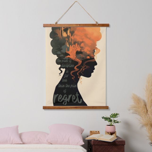 Künstlerin Wandteppich Mit Holzrahmen (Schlafzimmer)