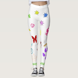 Künstlerisch bedruckte Leggings