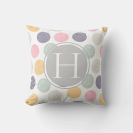 künstlerisch bunt pastellfarben monogramm kissen