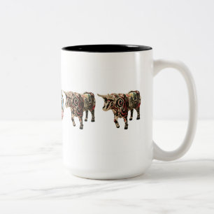 "Künstlerisch der Ochse" 15 Unze-Tasse Zweifarbige Tasse
