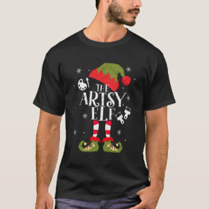Künstlerisch Elf Familie Matching Pajama Weihnacht T-Shirt